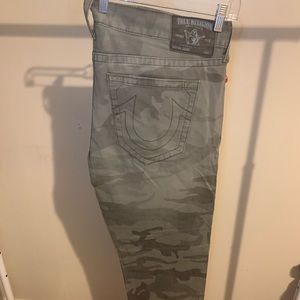 Army fatigued gray true Religion Jeans